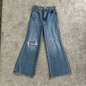 levi's high waisted wide leg jeans